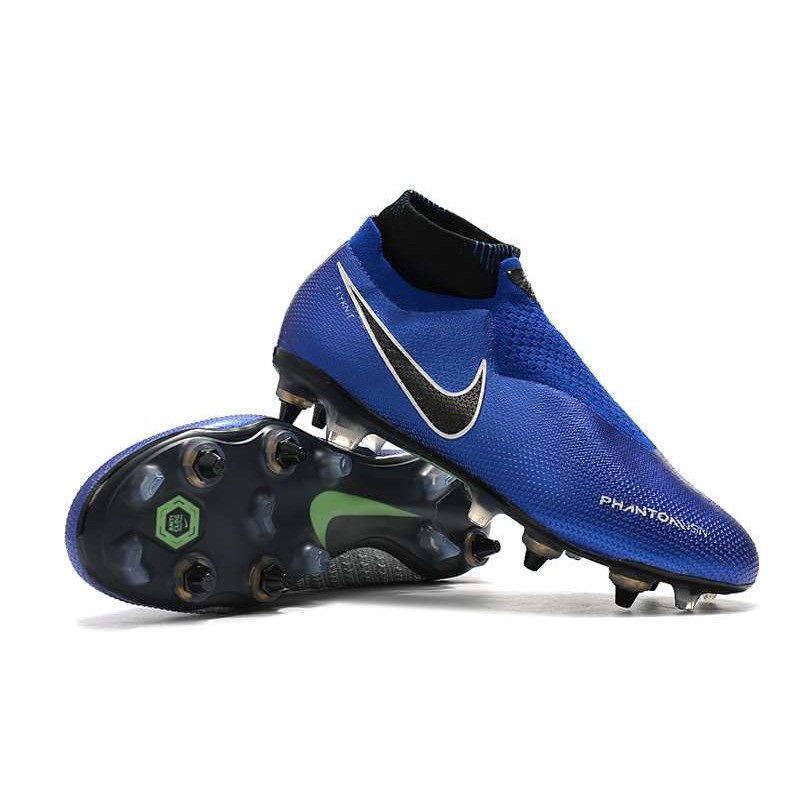 Nike Phantom Vision Elite DF SG PRO Anti Clog Modrý stříbrný Černá